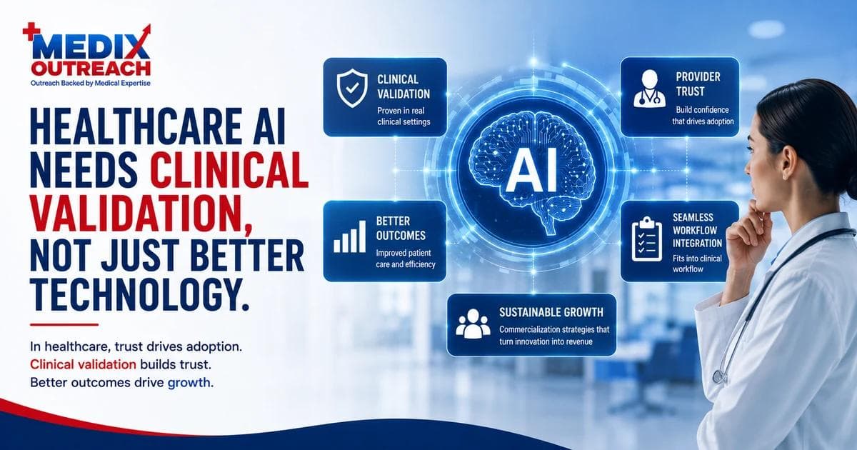 Healthcare AI solution being evaluated against clinical validation and evidence by providers