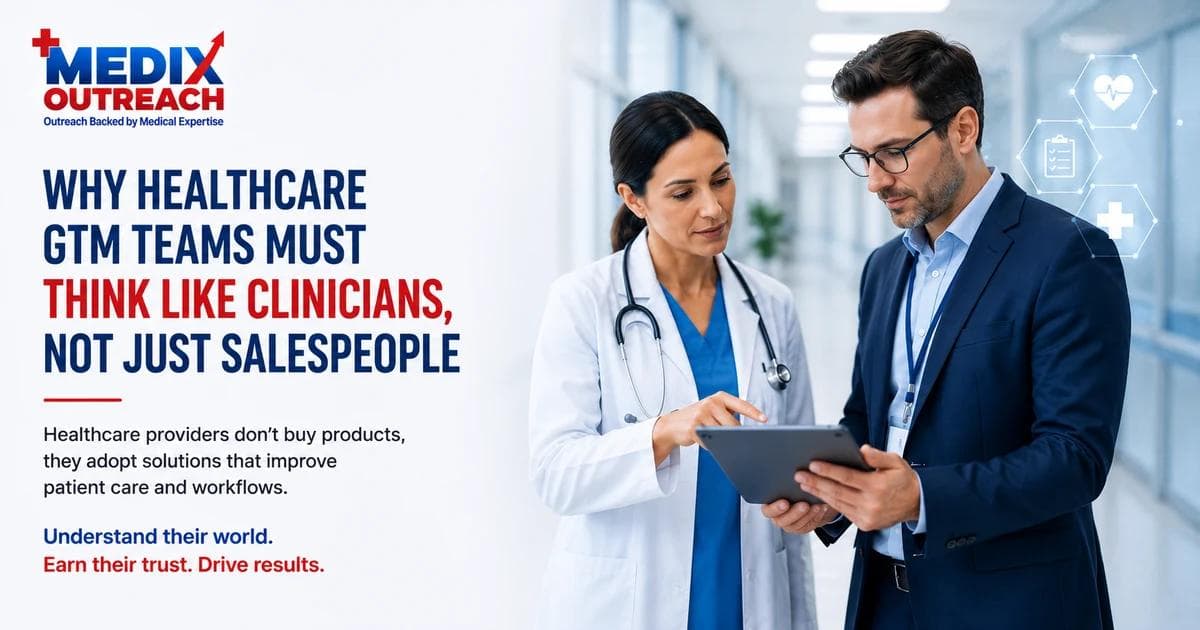 Healthcare commercial team collaborating with a clinician on a go-to-market approach
